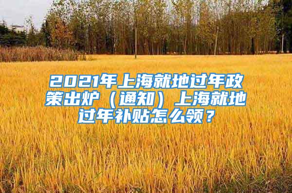 2021年上海就地過年政策出爐（通知）上海就地過年補貼怎么領(lǐng)？