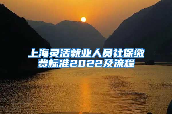 上海靈活就業(yè)人員社保繳費標(biāo)準(zhǔn)2022及流程