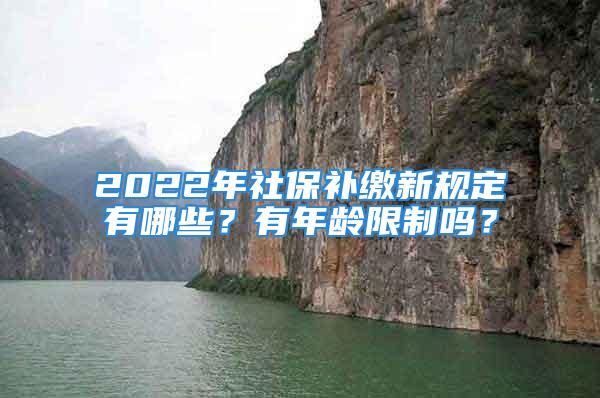 2022年社保補(bǔ)繳新規(guī)定有哪些？有年齡限制嗎？