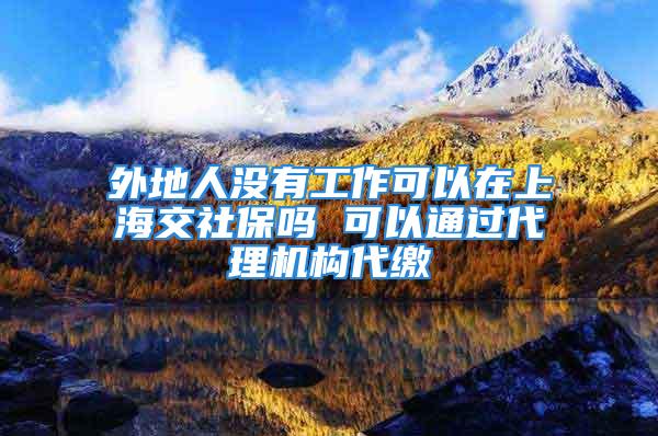 外地人沒有工作可以在上海交社保嗎 可以通過代理機構(gòu)代繳