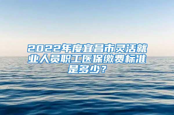 2022年度宜昌市靈活就業(yè)人員職工醫(yī)保繳費標(biāo)準(zhǔn)是多少？