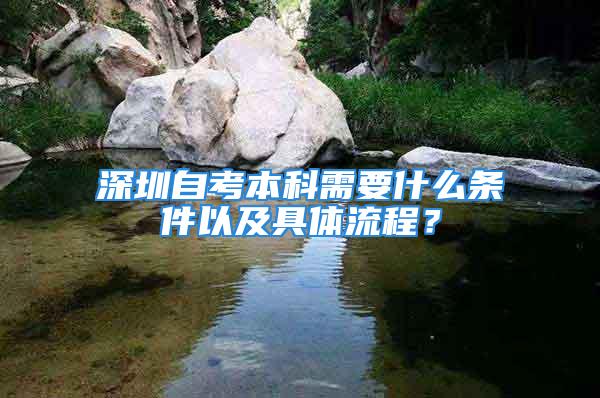 深圳自考本科需要什么條件以及具體流程？