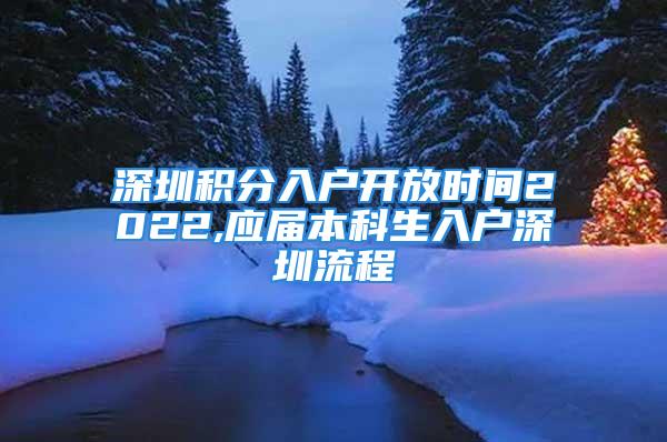 深圳積分入戶開(kāi)放時(shí)間2022,應(yīng)屆本科生入戶深圳流程