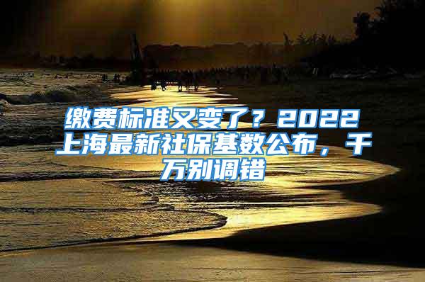 繳費標準又變了？2022上海最新社保基數(shù)公布，千萬別調(diào)錯