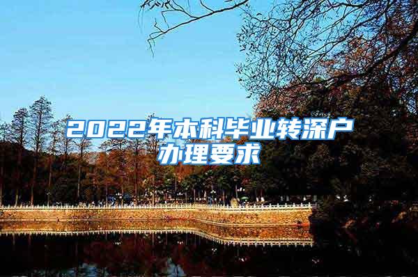 2022年本科畢業(yè)轉(zhuǎn)深戶辦理要求