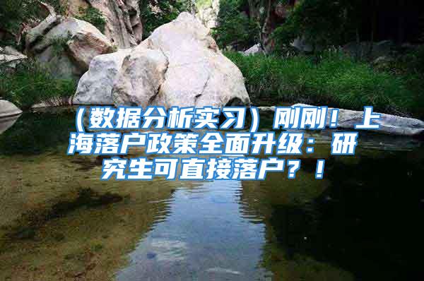 （數(shù)據(jù)分析實習(xí)）剛剛！上海落戶政策全面升級：研究生可直接落戶？！