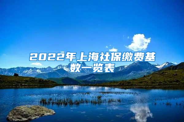 2022年上海社保繳費(fèi)基數(shù)一覽表