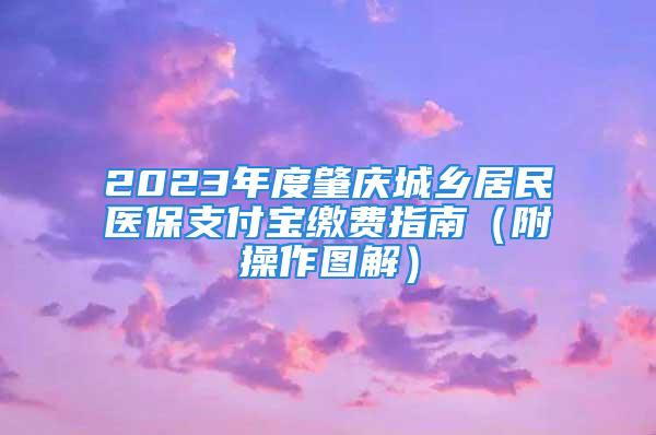 2023年度肇慶城鄉(xiāng)居民醫(yī)保支付寶繳費指南（附操作圖解）