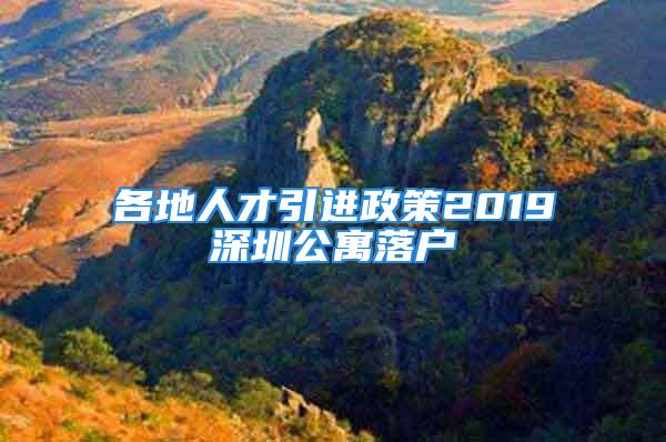 各地人才引進(jìn)政策2019深圳公寓落戶