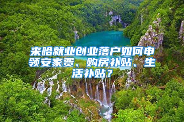 來哈就業(yè)創(chuàng)業(yè)落戶如何申領(lǐng)安家費(fèi)、購(gòu)房補(bǔ)貼、生活補(bǔ)貼？