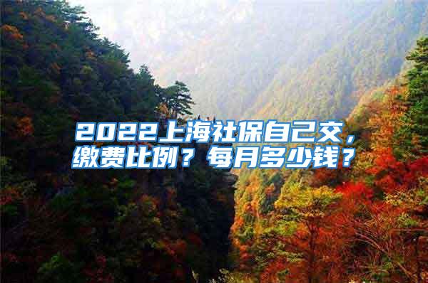 2022上海社保自己交，繳費(fèi)比例？每月多少錢？