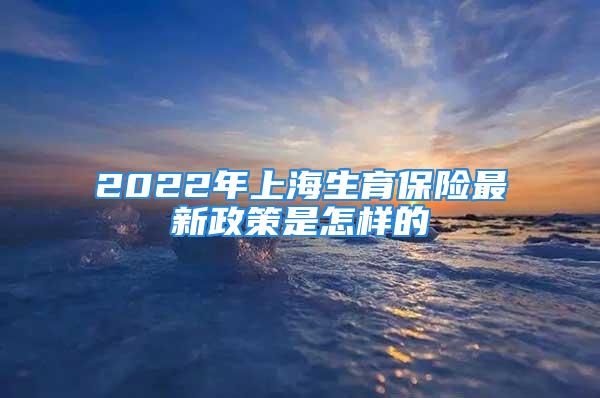 2022年上海生育保險(xiǎn)最新政策是怎樣的