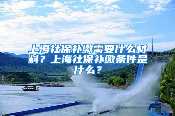 上海社保補繳需要什么材料？上海社保補繳條件是什么？