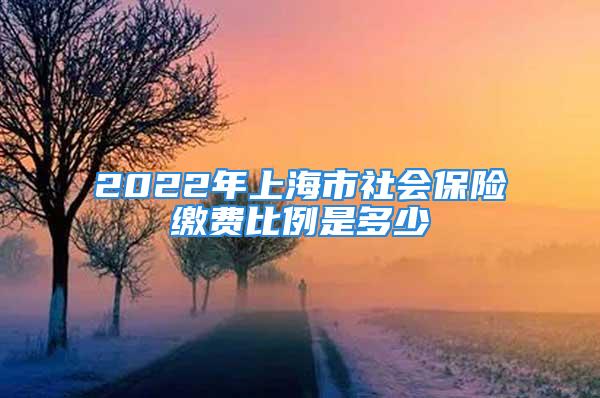 2022年上海市社會(huì)保險(xiǎn)繳費(fèi)比例是多少