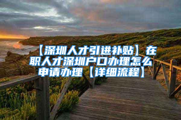 【深圳人才引進(jìn)補(bǔ)貼】在職人才深圳戶口辦理怎么申請(qǐng)辦理【詳細(xì)流程】