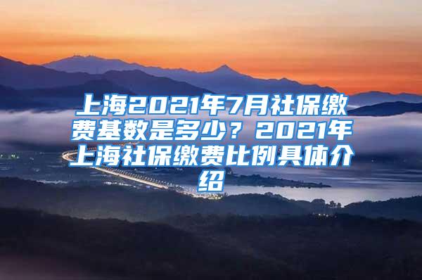 上海2021年7月社保繳費基數(shù)是多少？2021年上海社保繳費比例具體介紹