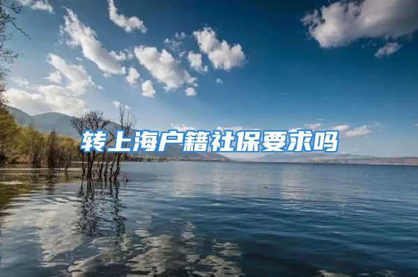 轉(zhuǎn)上海戶籍社保要求嗎