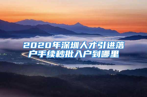 2020年深圳人才引進(jìn)落戶手續(xù)秒批入戶到哪里