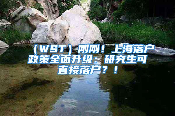 （WST）剛剛！上海落戶政策全面升級：研究生可直接落戶？！