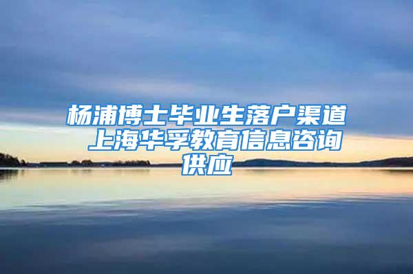 楊浦博士畢業(yè)生落戶渠道 上海華孚教育信息咨詢供應(yīng)