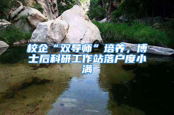 校企“雙導(dǎo)師”培養(yǎng)，博士后科研工作站落戶度小滿