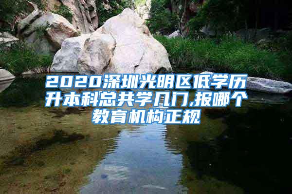 2020深圳光明區(qū)低學(xué)歷升本科總共學(xué)幾門,報哪個教育機構(gòu)正規(guī)