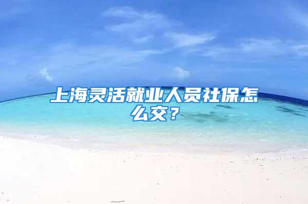 上海靈活就業(yè)人員社保怎么交？