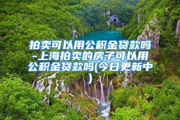 拍賣可以用公積金貸款嗎-上海拍賣的房子可以用公積金貸款嗎(今日更新中)