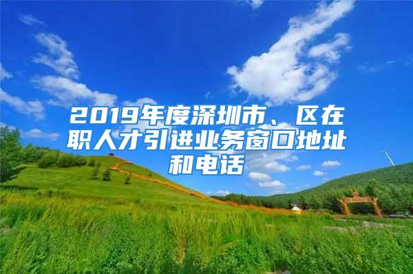 2019年度深圳市、區(qū)在職人才引進業(yè)務窗口地址和電話