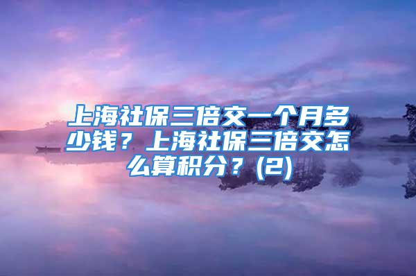 上海社保三倍交一個月多少錢？上海社保三倍交怎么算積分？(2)