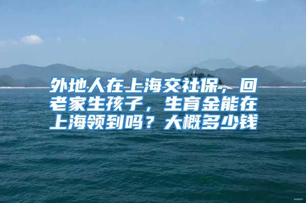 外地人在上海交社保，回老家生孩子，生育金能在上海領(lǐng)到嗎？大概多少錢(qián)