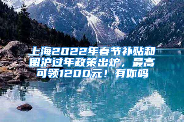 上海2022年春節(jié)補貼和留滬過年政策出爐，最高可領(lǐng)1200元！有你嗎