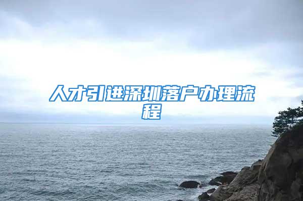 人才引進(jìn)深圳落戶辦理流程