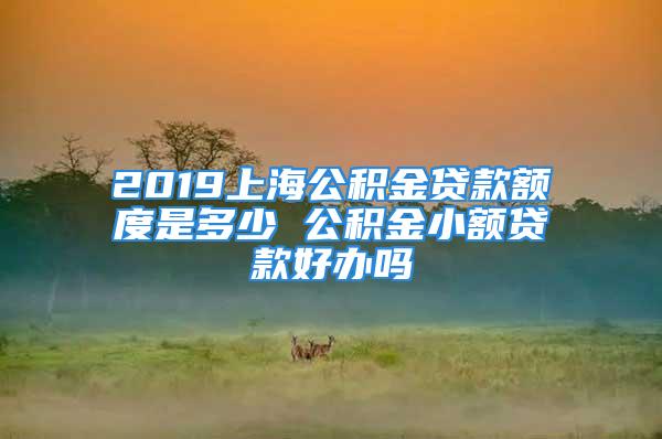 2019上海公積金貸款額度是多少 公積金小額貸款好辦嗎