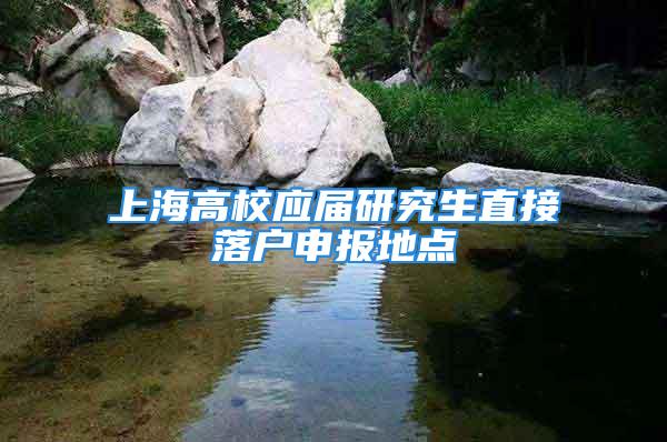 上海高校應(yīng)屆研究生直接落戶申報地點(diǎn)