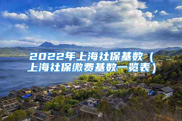 2022年上海社?；鶖?shù)（上海社保繳費基數(shù)一覽表）