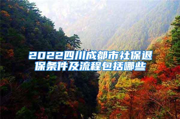 2022四川成都市社保退保條件及流程包括哪些