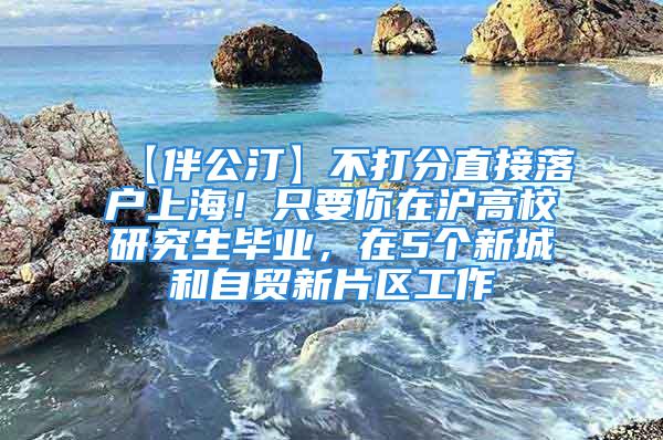 【伴公汀】不打分直接落戶上海！只要你在滬高校研究生畢業(yè)，在5個新城和自貿(mào)新片區(qū)工作