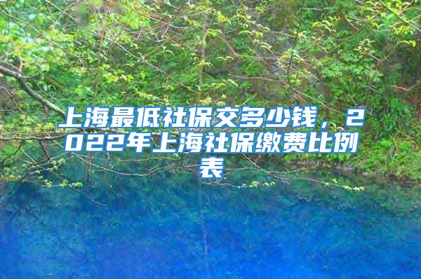 上海最低社保交多少錢，2022年上海社保繳費(fèi)比例表