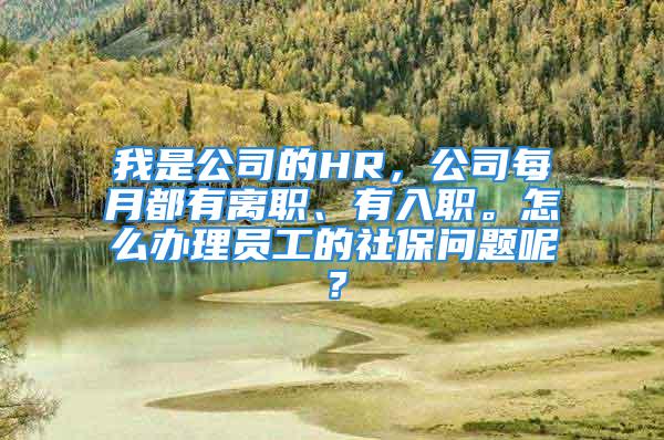 我是公司的HR，公司每月都有離職、有入職。怎么辦理員工的社保問題呢？