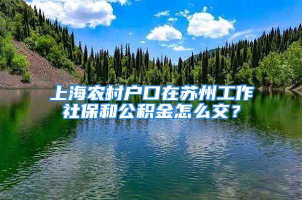 上海農(nóng)村戶口在蘇州工作社保和公積金怎么交？