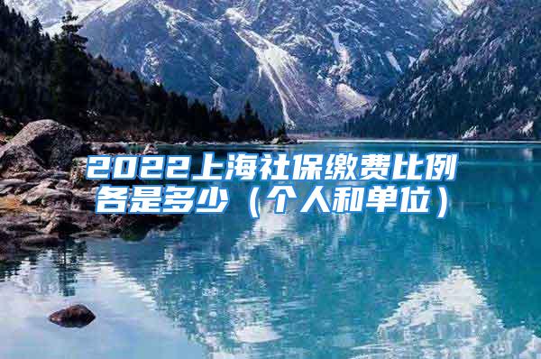 2022上海社保繳費比例各是多少（個人和單位）