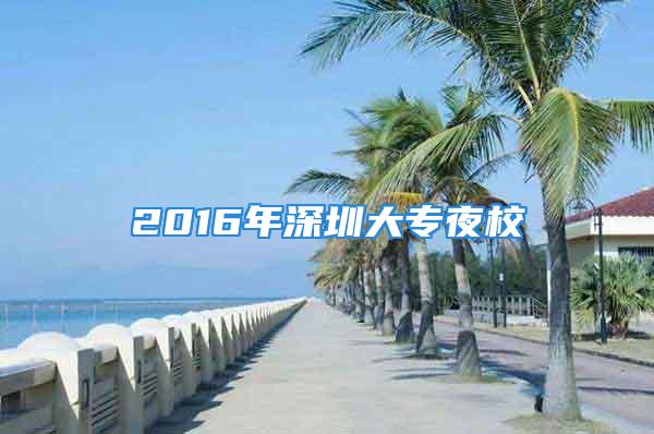 2016年深圳大專夜校