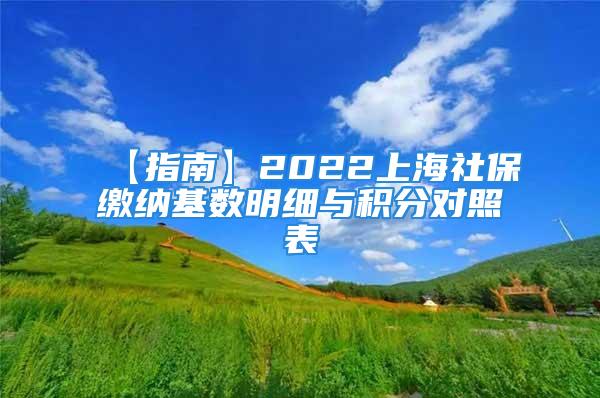 【指南】2022上海社保繳納基數(shù)明細(xì)與積分對(duì)照表