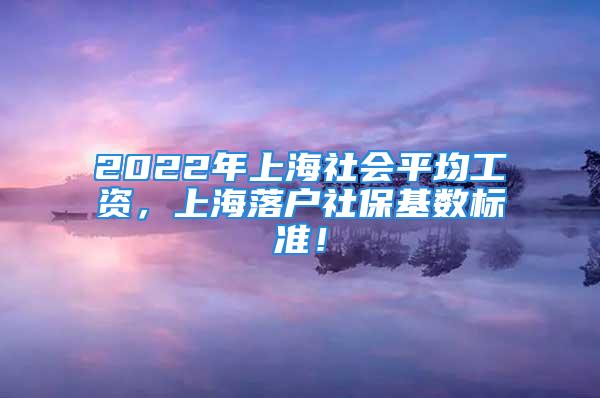 2022年上海社會(huì)平均工資，上海落戶社?；鶖?shù)標(biāo)準(zhǔn)！