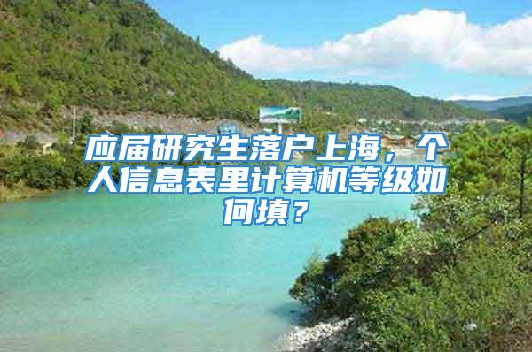 應(yīng)屆研究生落戶(hù)上海，個(gè)人信息表里計(jì)算機(jī)等級(jí)如何填？