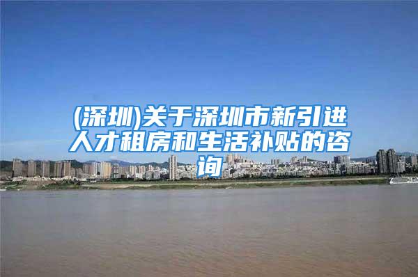 (深圳)關于深圳市新引進人才租房和生活補貼的咨詢