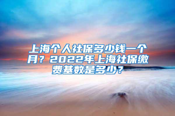 上海個(gè)人社保多少錢一個(gè)月？2022年上海社保繳費(fèi)基數(shù)是多少？