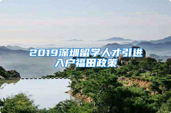 2019深圳留學人才引進入戶福田政策