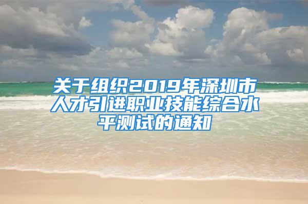 關(guān)于組織2019年深圳市人才引進(jìn)職業(yè)技能綜合水平測試的通知